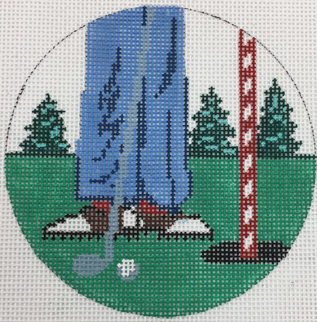 Patti Mann Needlepoint – Golfer Ornament