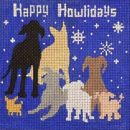 Patti Mann Needlepoint – Happy Howlidays Ornament