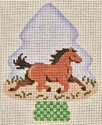 Patti Mann Needlepoint – Horse Tree Ornament