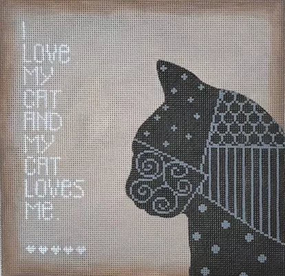 Patti Mann Needlepoint – I Love My Cat
