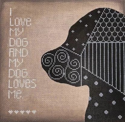 Patti Mann Needlepoint – I Love My Dog