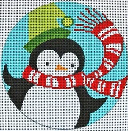 Patti Mann Needlepoint – Retro Penguin Ornament