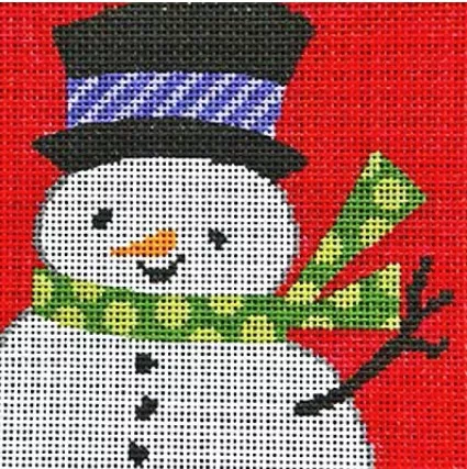 Patti Mann Needlepoint – Retro Snowman Ornament