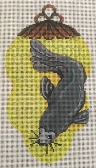Patti Mann Needlepoint – Sea Lion Ornament