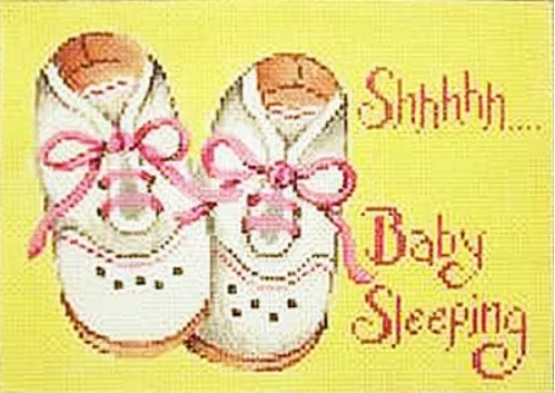 Patti Mann Needlepoint – Shhh…Girl’s Shoes