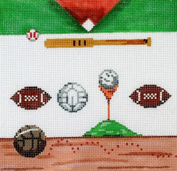Patti Mann Needlepoint – Sports Square