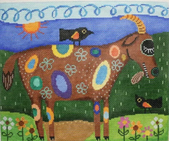 Patti Mann Needlepoint – Spotted Goat