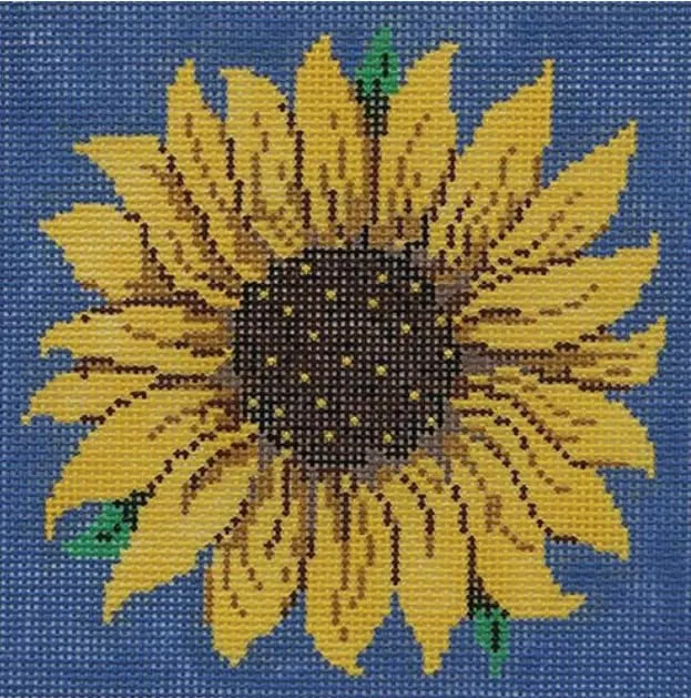 Patti Mann Needlepoint – Sunflower on Blue