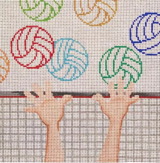 Patti Mann Needlepoint – Volleyball Net and Hands