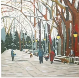 Patti Mann Needlepoint – Winter Park Scene