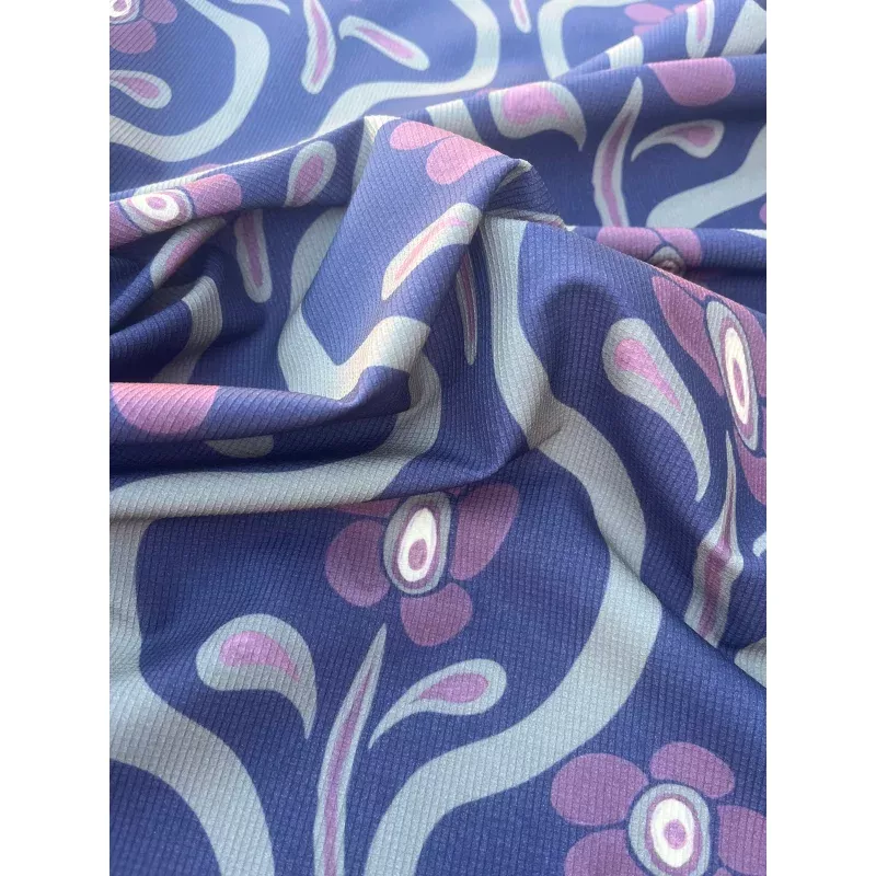 PC DONDP 1015 ribstop bi-stretch with flowers