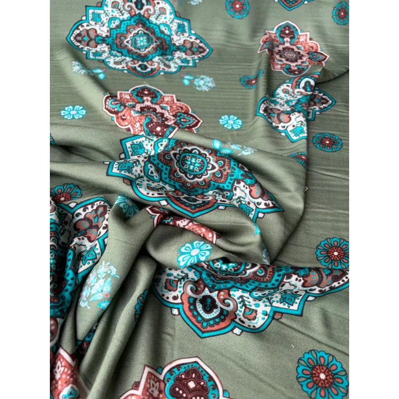 PC FLORIAN 002 viscose satin medaillion print