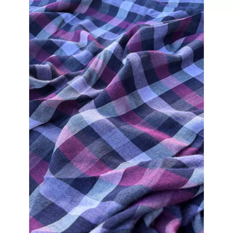 PC NOA 017 cotton gaze check mauve/lilac