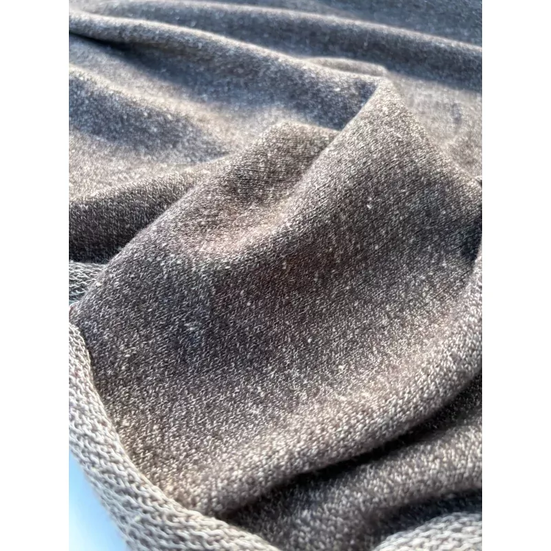 PC WOOL EDIT 008 brown mlange French terry wool