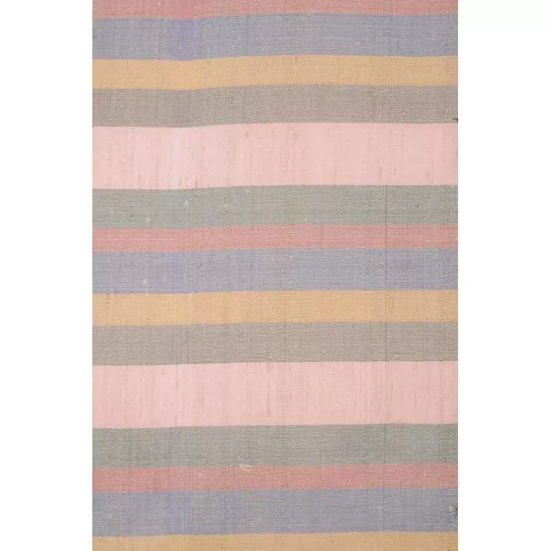 Peach 29 Striped Silk Shantung