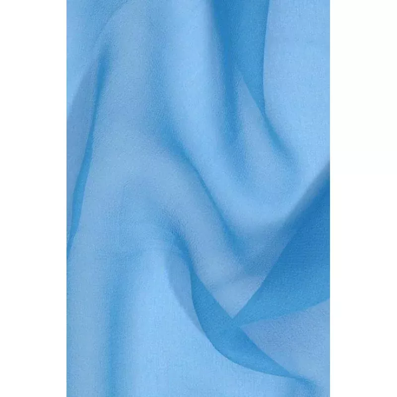 Peacock Blue Silk Georgette Fabric