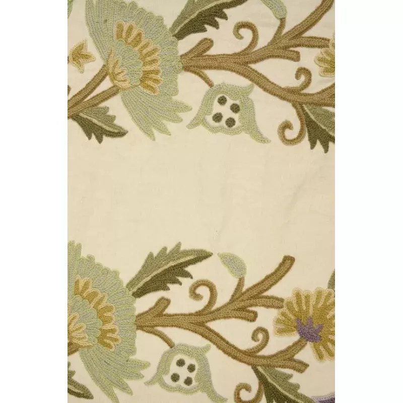 Peacock on Beige Crewel