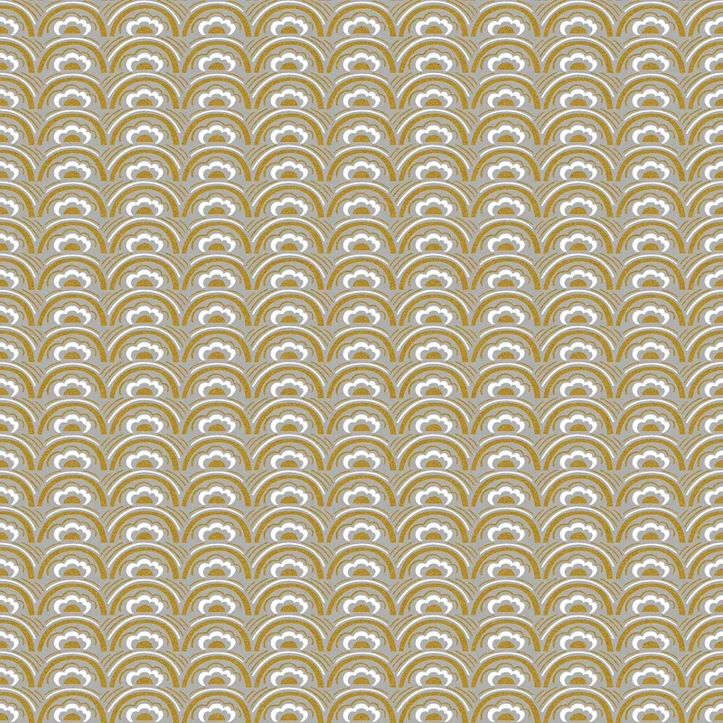 Penny Cress Garden – Iona – Gray Metallic Fabric | Nightfall