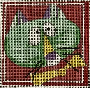 Penny MacLeod – Coaster Cat Yellow Tie