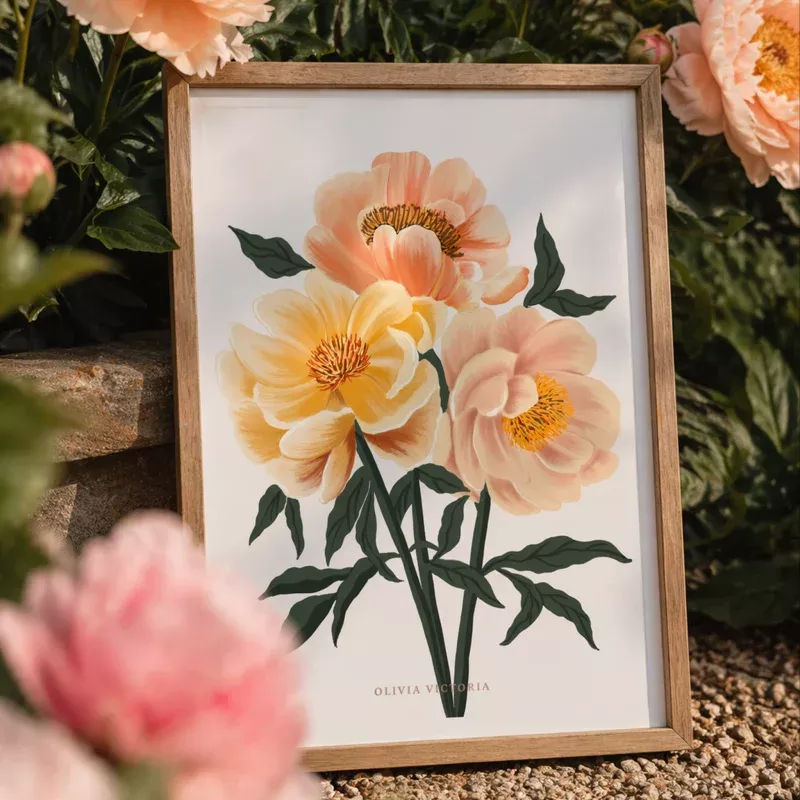 The Peony Gicle Print
