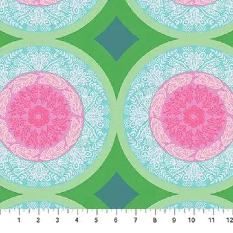 Perennial Borders Doily in Powder AMT138-78V Cotton 44"/45" Fabric Per Yard