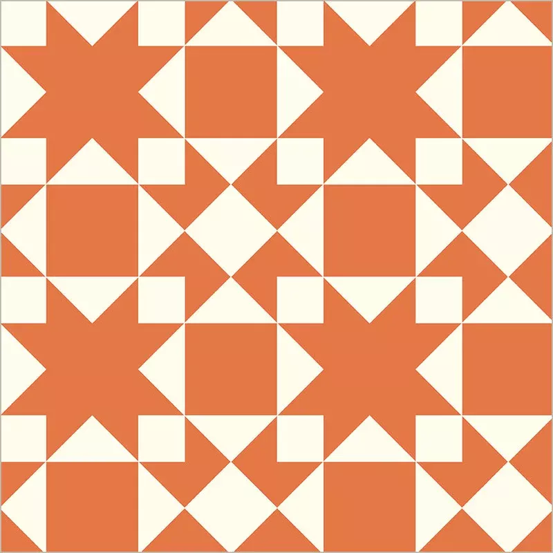 Perfect Points II Whistler Studios 54883-8 Orange Sawtooth High Density Cotton