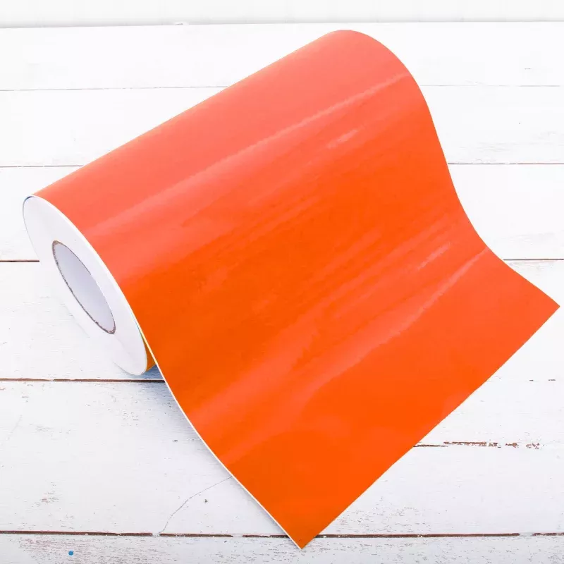 Permanent Vinyl Adhesive Orange – Huge Roll – 12″ Wide X 55 Yd Roll