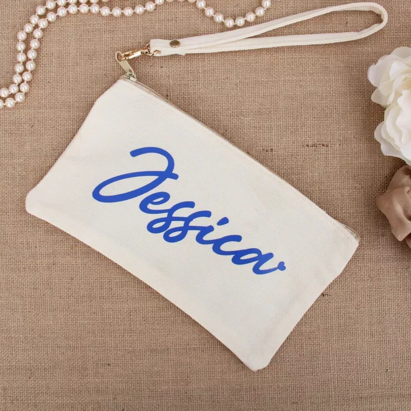 Personalized Canvas Wristlet – Custom Name or Word