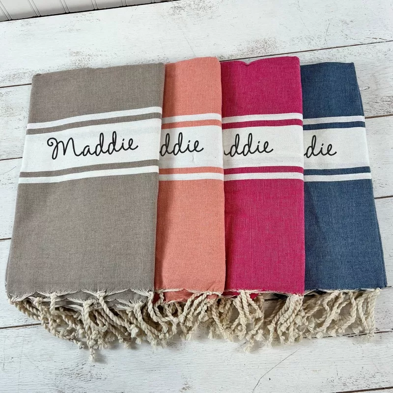 Personalized Quick Dry Towel with Embroidered NameCustom Pool, Travel & Bridesmaid Gift