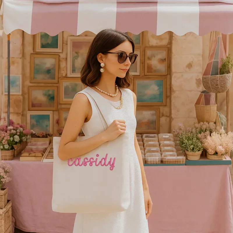 Personalized Tote Bag– Embroidered With Name or Words