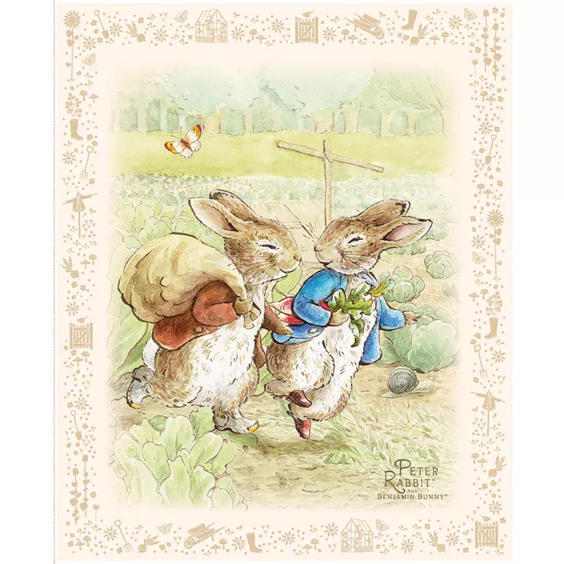 Peter Rabbit and Benjamin Bunny – Quilting Cotton – Panel
