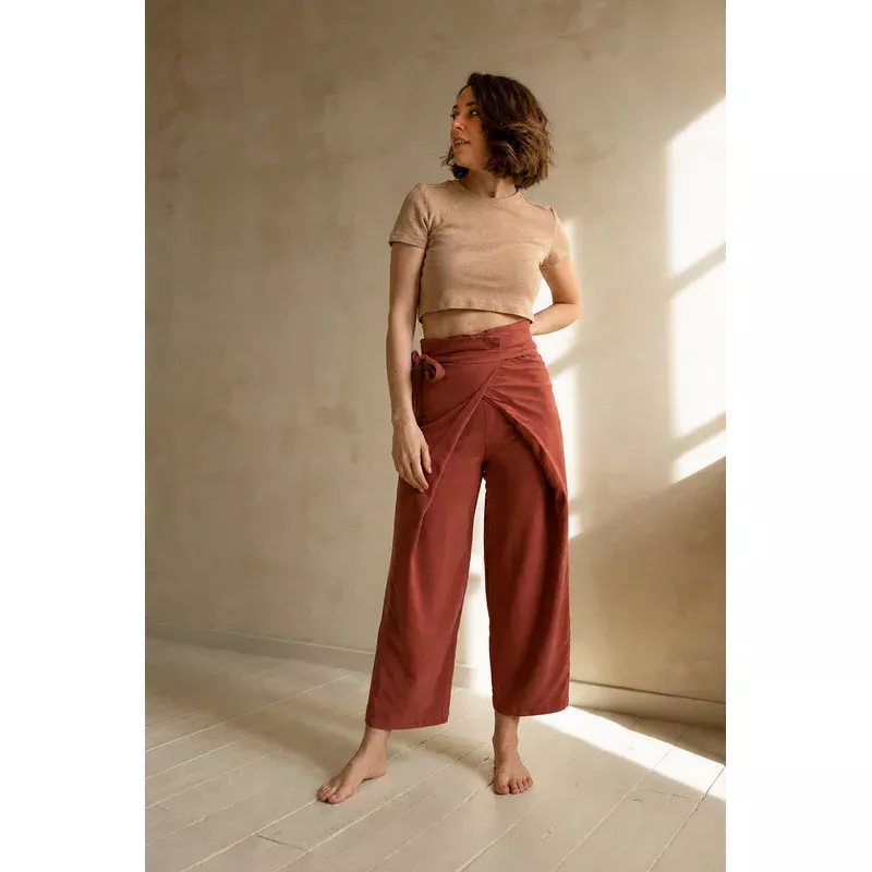 Phen Tie-front wrap pants