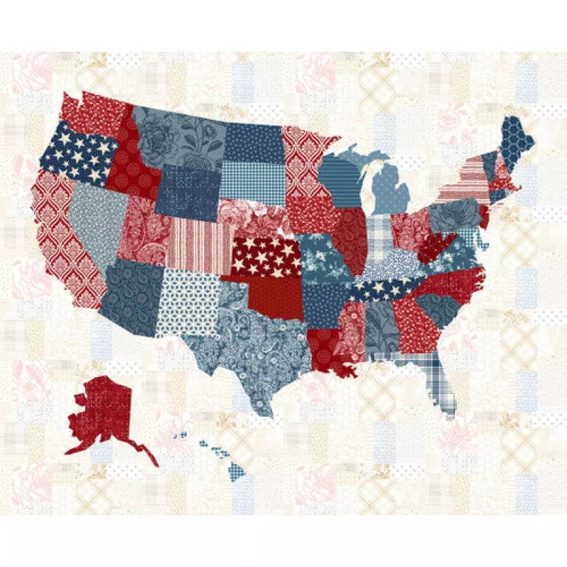 Pieces of America – Quilt Panel – USA Panel