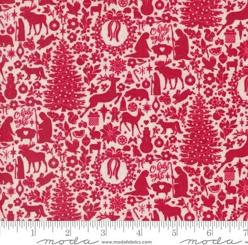 Pine Valley O Holy Night Red 44″/45″ Fabric Per Yard