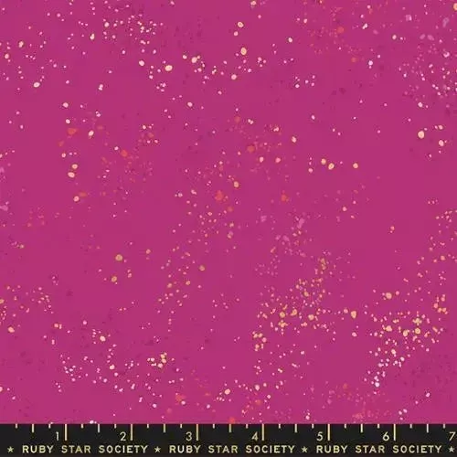 Pink Berry Speckled Metallic Cotton Wideback Fabric per yard