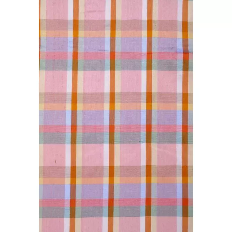 Pink Madras 76 Plaid Silk Shantung