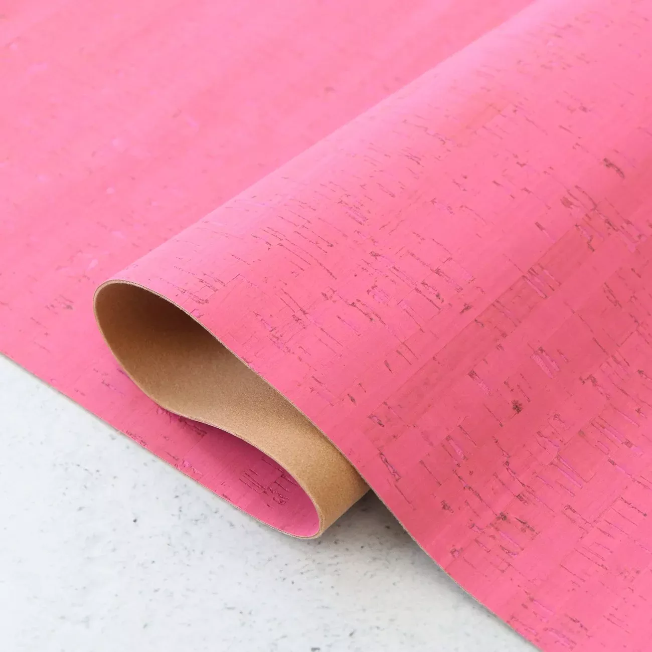 Pink Topaz Rustic Cork 1 /2 Yard Cut