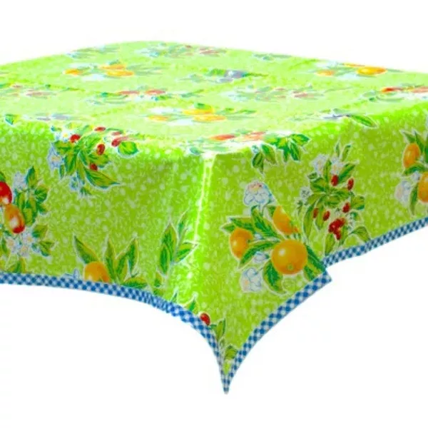 Plum Lime Green Oilcloth Tablecloths