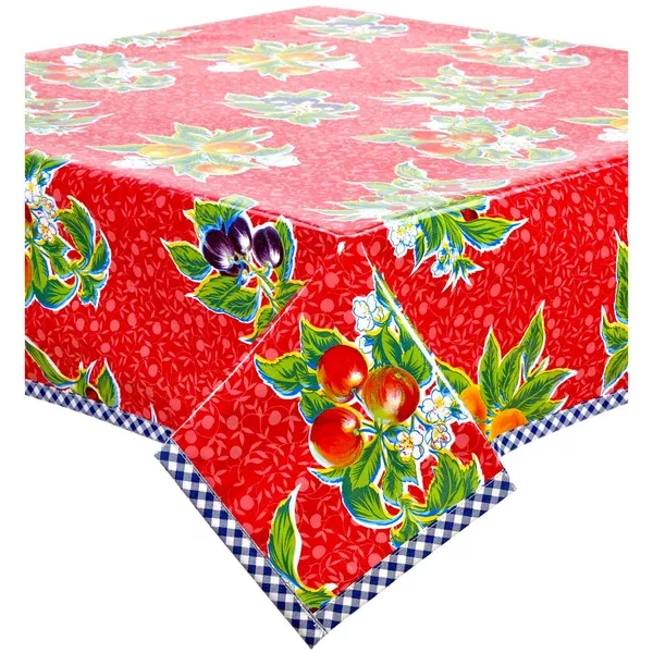 Plum Red Oilcloth Tablecloths