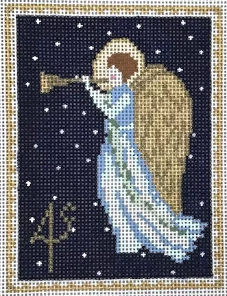 The Plum Stitchery – Angel Vintage Stamp