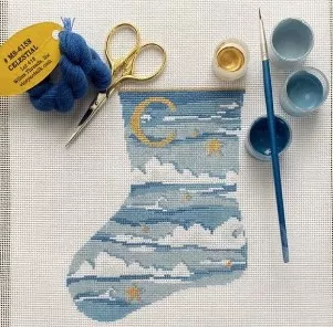 The Plum Stitchery – Celestial Mini Stocking