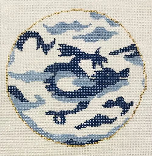 The Plum Stitchery – Dragon in Blue