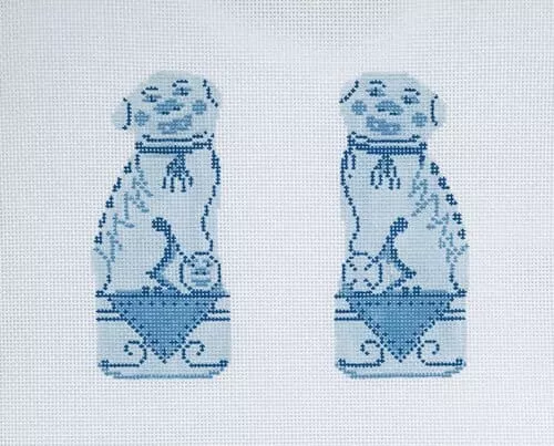 The Plum Stitchery – Foo Dogs Ornament