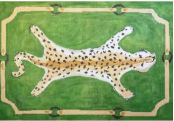 The Plum Stitchery – Leopard Clutch in Green