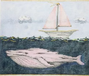The Plum Stitchery – Pink Whale & Sailboat
