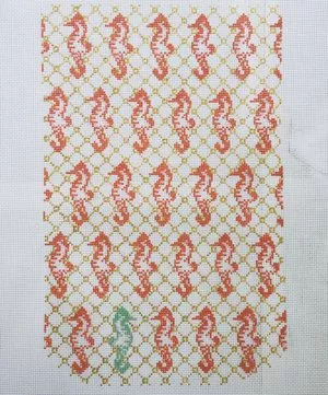 The Plum Stitchery – Seahorses Clutch