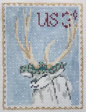 The Plum Stitchery – Vintage Stamp Collection – Reindeer