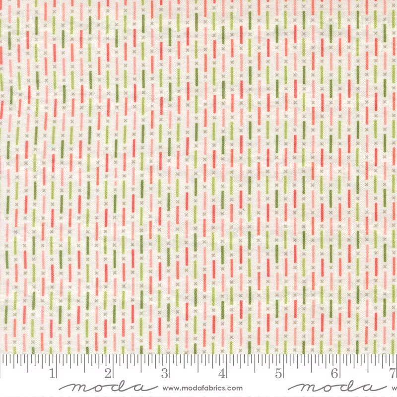Poinsettia & Pear Cloud Candy Stripe Yardage by Sherri & Chelsi for Moda Fabrics