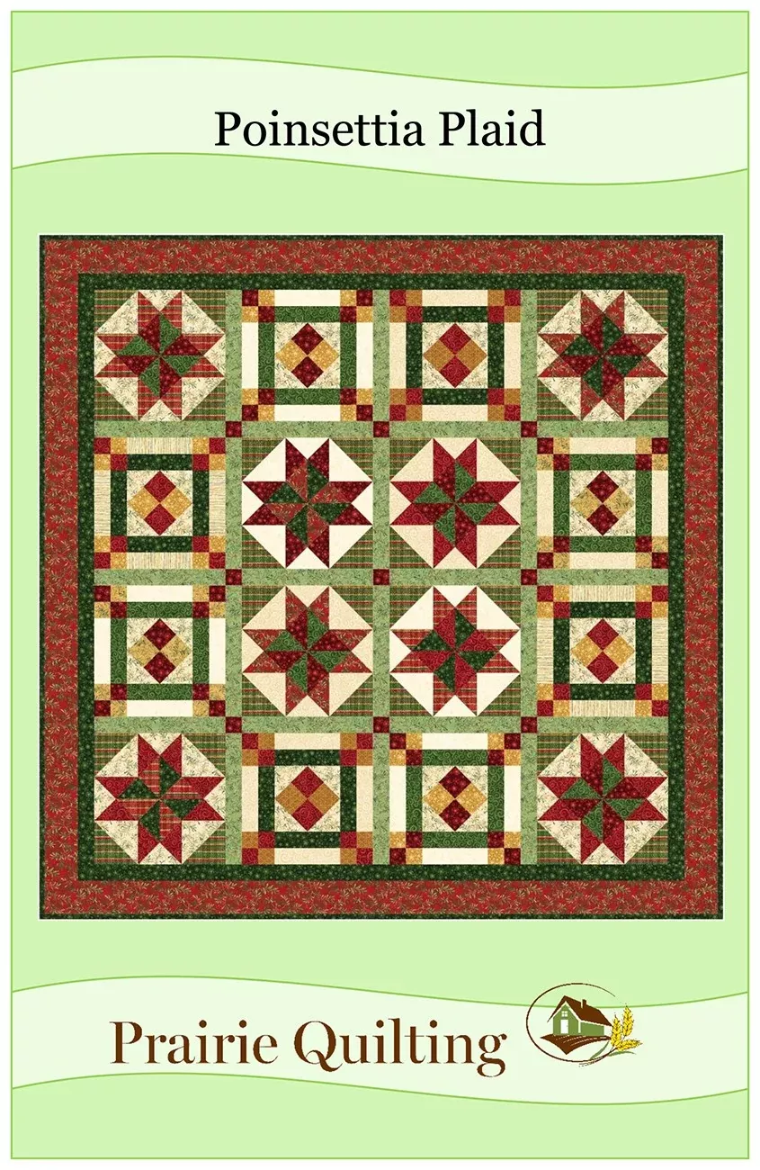 Poinsettia Plaid Quilt Pattern