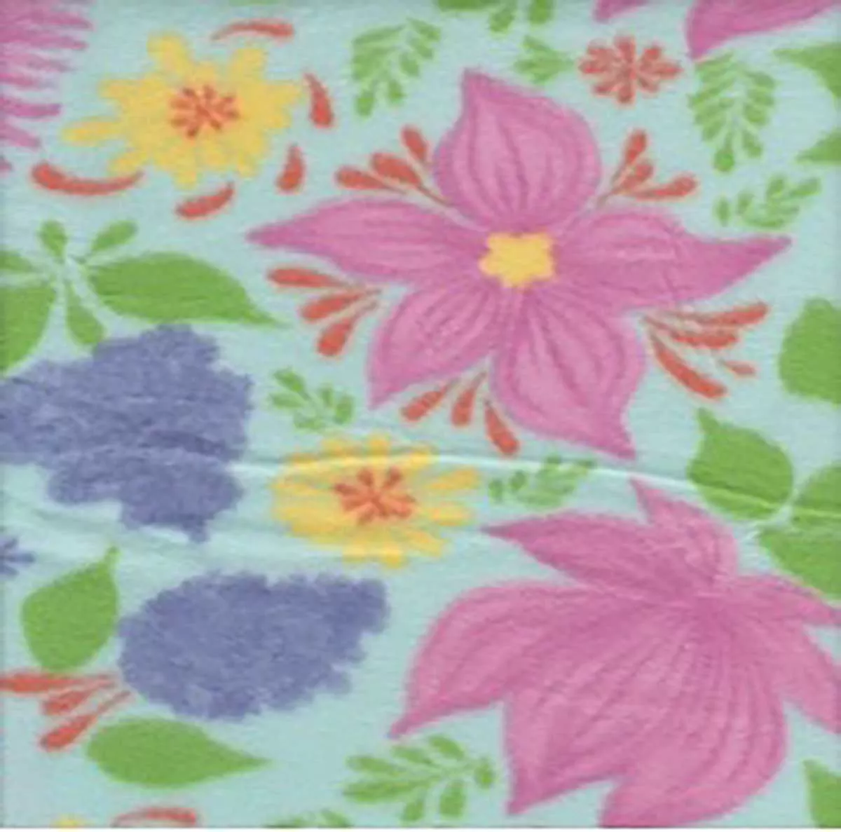 Polar Fleece Print Fabric - Zelda Aqua
